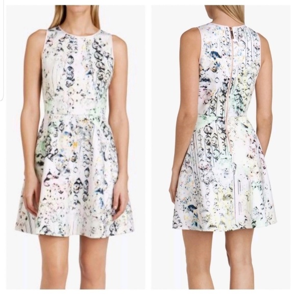 Droplets' Crystal Neoprene Skater Dress -Ted Baker - Picture 3 of 11